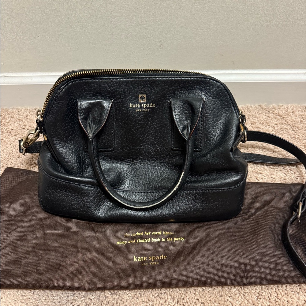 Kate Spade Black Leather Satchel